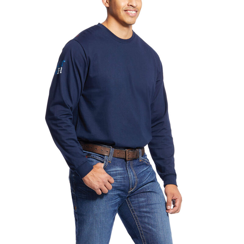 Ariat FR Americana - T Shirts Donkerblauw Heren - 21680-569